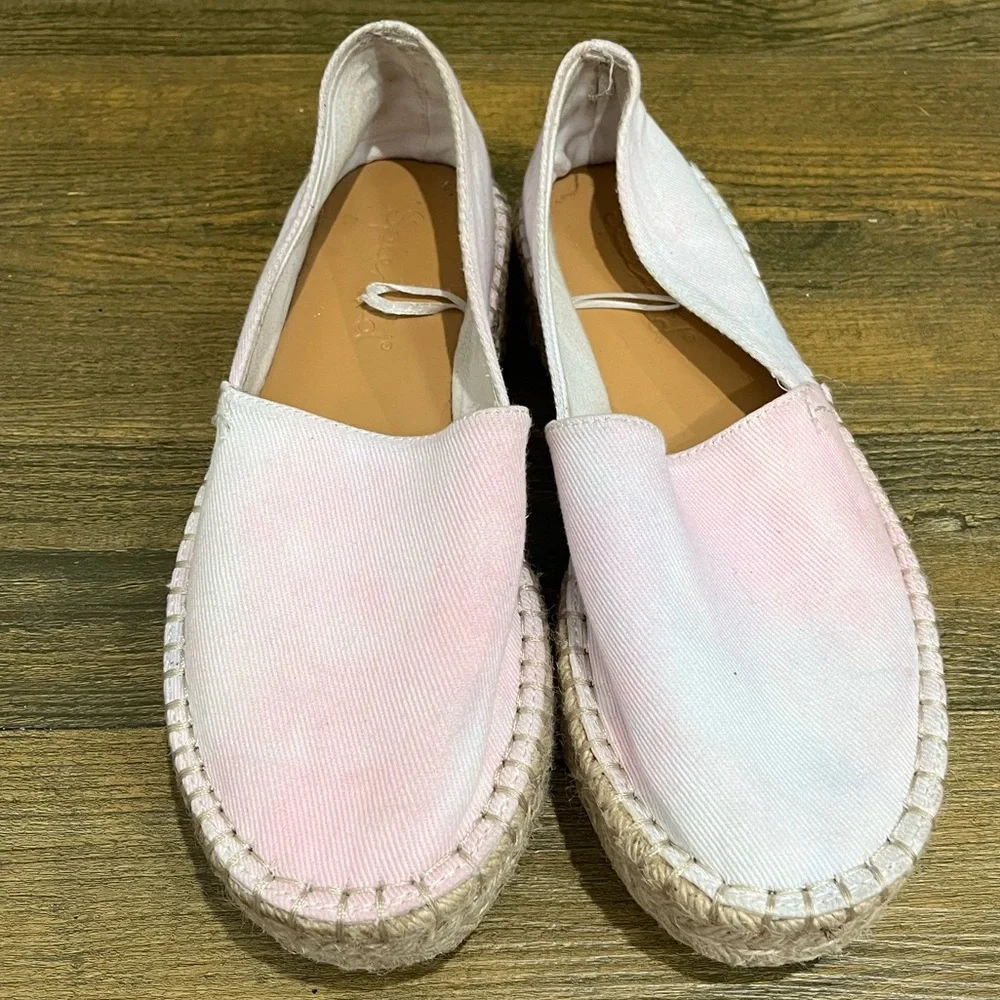 Splendid Pink Tie-Dye Laney Canvas Platform‎ Espadrilles Size 9.5
